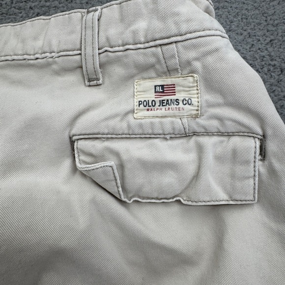 Polo Jeans Company Freighter Pants Mens 30x29 Beige Cargo Ralph Lauren Y2K VTG - Picture 6 of 8
